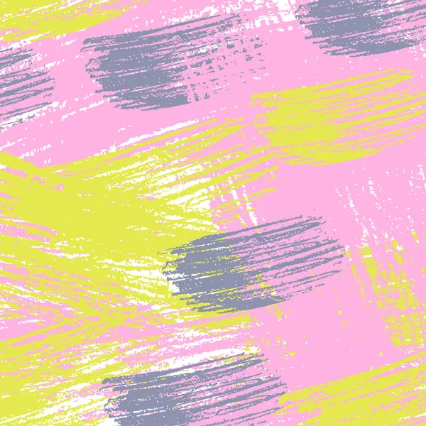 Pinselstrich Abstrakten Hintergrund Knallbunte Grunge Muster Von Hand Gezeichnet Texturierte — Stockvektor