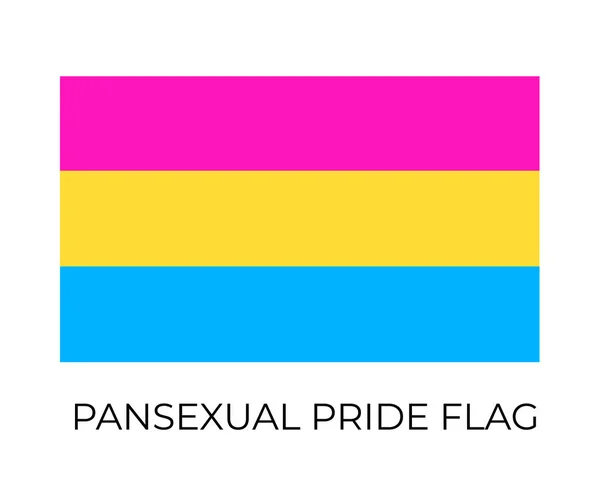 Bandera Del Orgullo Pansexual Símbolo Comunidad Lgbt Bandera Vectorial Identidad — Archivo Imágenes Vectoriales