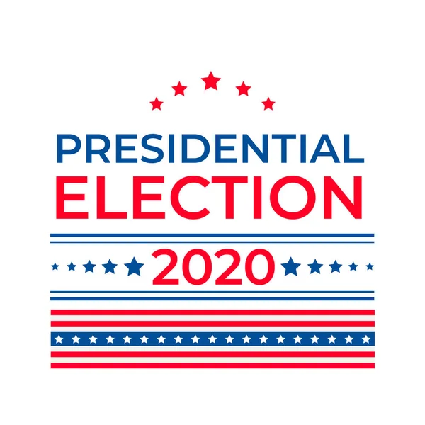 Election Présidentielle 2020 États Unis Amérique Etats Unis Affiche Typographie — Image vectorielle
