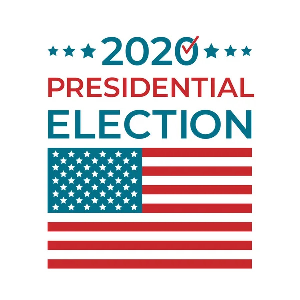 Election Présidentielle 2020 États Unis Amérique Etats Unis Affiche Typographie — Image vectorielle