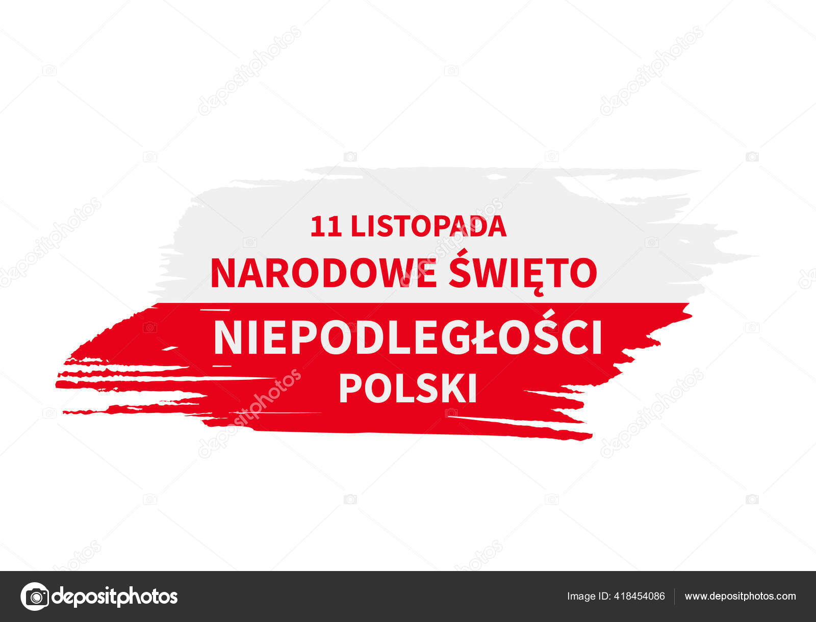 波兰独立日波兰语字母11月11日是波兰假日容易编辑印刷海报横幅明信片等矢量模板图库矢量图©designergraphic84 418454086