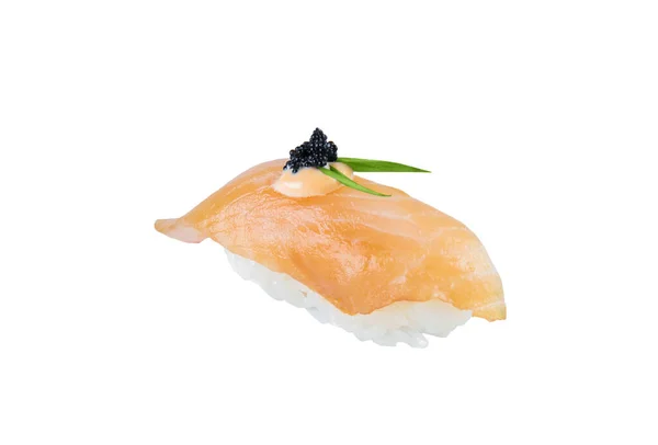 Sushi Nigiri Con Rockfish Crudo Riso Maionese Giapponese Uova Pesce — Foto Stock