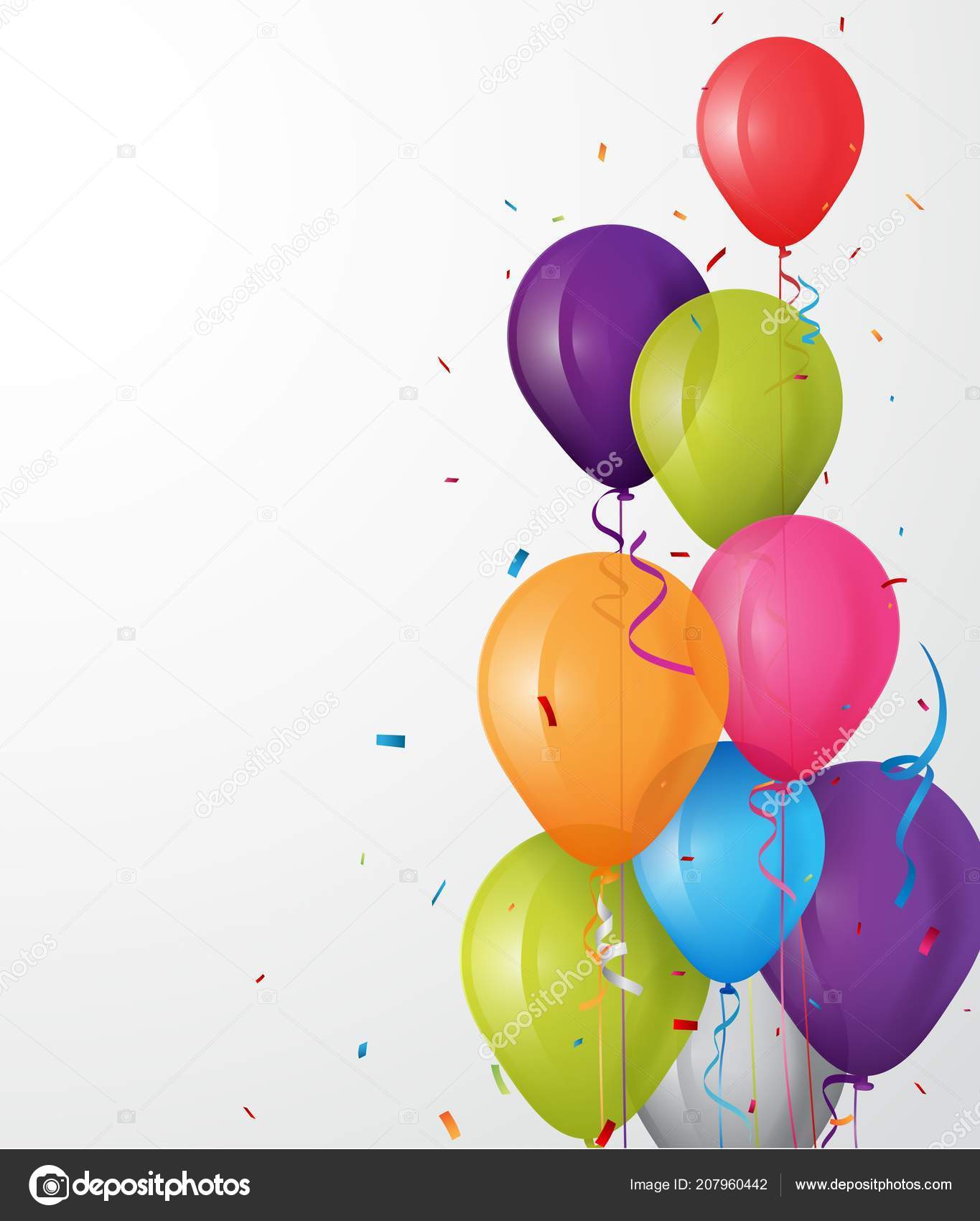 colorful birthday balloon bunting