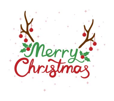 Vektör çizim neşeli Noel kartı tasarımı