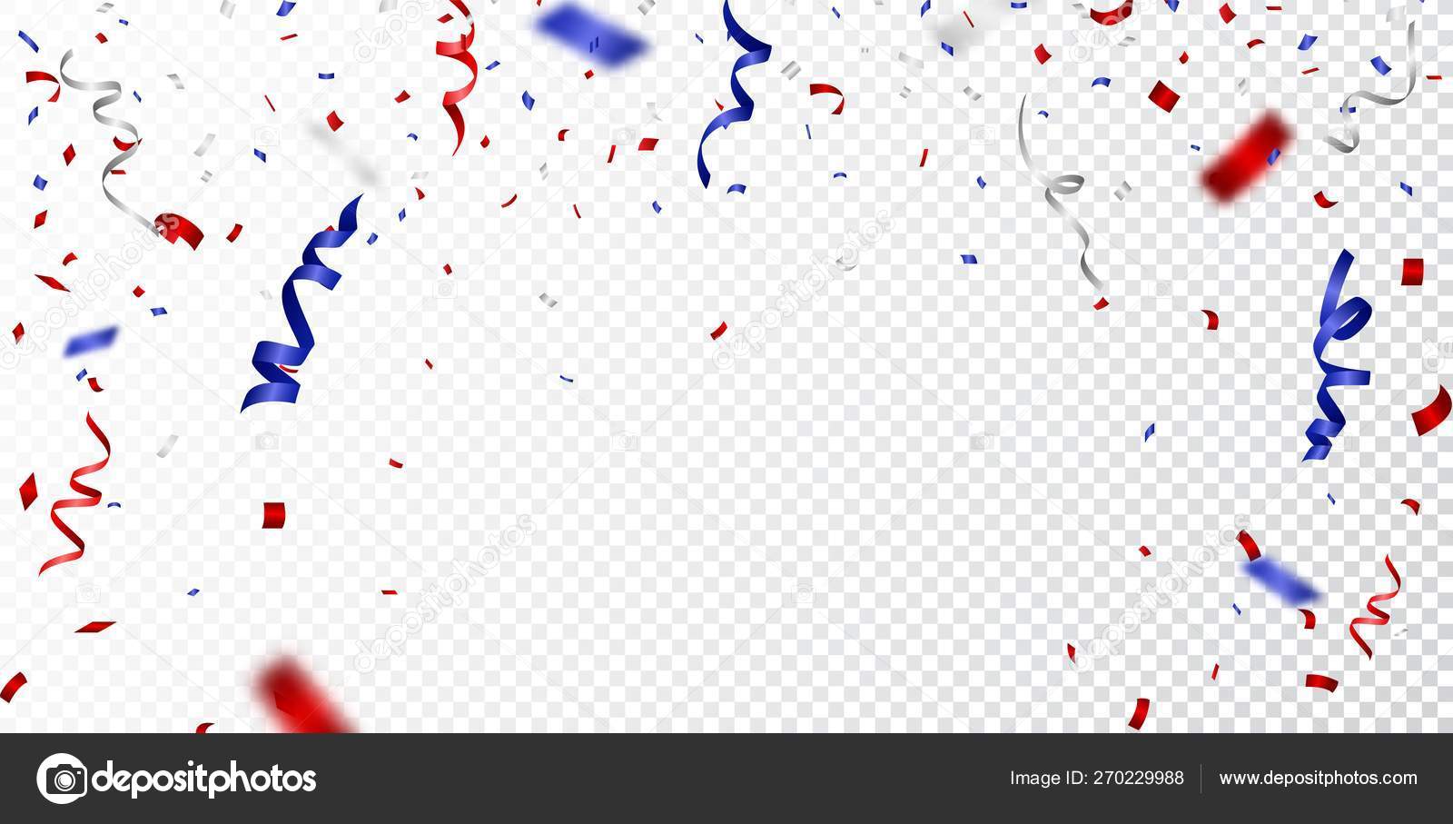 Vector Illustration Red Blue Confetti Isolated Transparent Background Stock Vector Royalty Free Vector Image By C Bejotrus 270229988