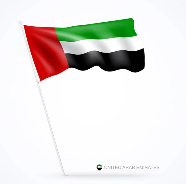 Vector Ilustración Del Estandarte Diseño Bandera Emiratos Árabes Unidos — Vector de stock