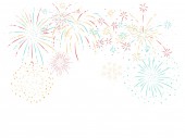 Vektorová ilustrace aplikace Fireworks sváteční a události backgroun