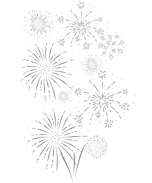 Illustration Vectorielle Des Feux Artifice Fond Festif Événement — Image vectorielle