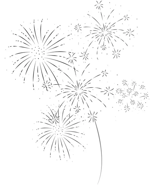 Vektorová Ilustrace Aplikace Fireworks Sváteční Pozadí Událostí — Stockový vektor