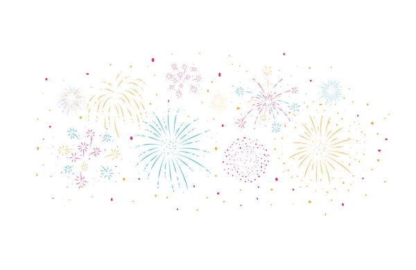 花火のお祝いとイベントの背景のベクトルイラスト — ストックベクタ