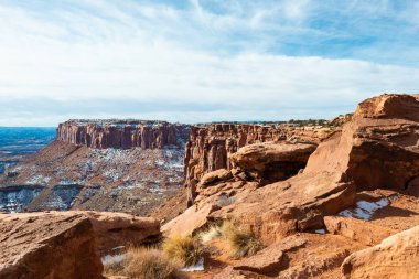 Utah sırasında belgili tanımlık kış ay Cayonlands Milli Parkı.