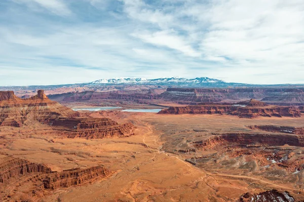 Ölü at Point devlet parkı kış aylarında Utah güzel bir turistik 's. 
