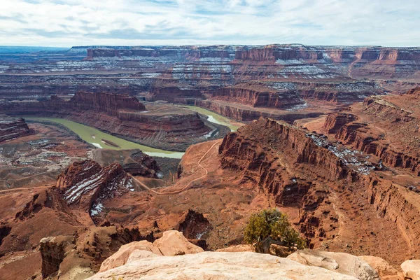 Ölü at Point devlet parkı kış aylarında Utah güzel bir turistik 's. 