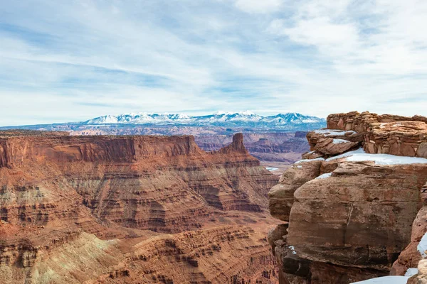 Ölü at Point devlet parkı kış aylarında Utah güzel bir turistik 's. 