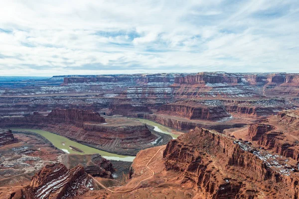 Dead Horse Point State Park in the winter months in Utah is a beautiful tourist attraction.