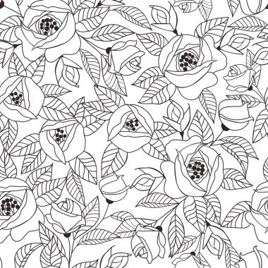 Sorunsuz çiçek arka plan. Çiçek tomurcukları bireysel unsurları.