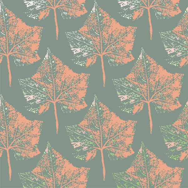 Fond Sans Couture Feuilles Concombre Orange Imprimées Sur Fond Vert — Image vectorielle