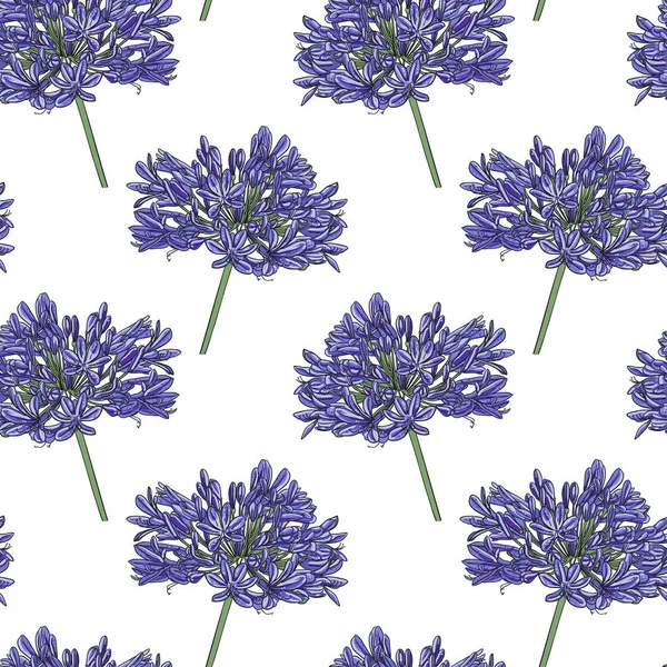 Modèle de fleurs fleuries — Image vectorielle