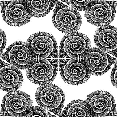 Soyut siyah bukleler desenleri