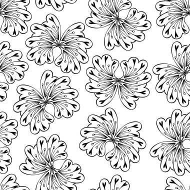 beyaz zemin üzerinde soyut çiçek