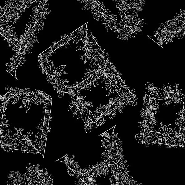 Modèle Lettres Linéaires Abstraites Couleurs Image Blanche Sur Fond Noir — Image vectorielle