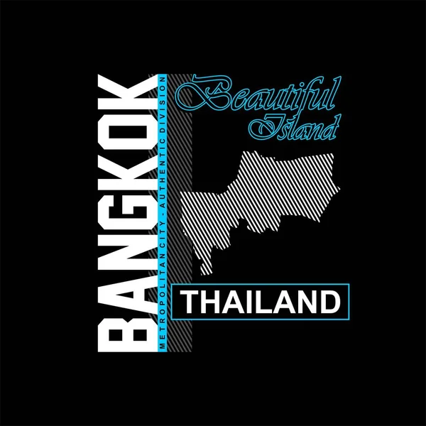 Bangkok Tayland ve güzel ada typhography vintage moda