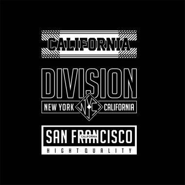 New York California San Francisco Şehir Vintage Vektörü