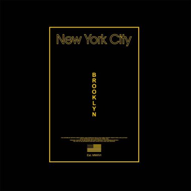 New York Şehri Brooklyn Klasik Moda Tasarımı