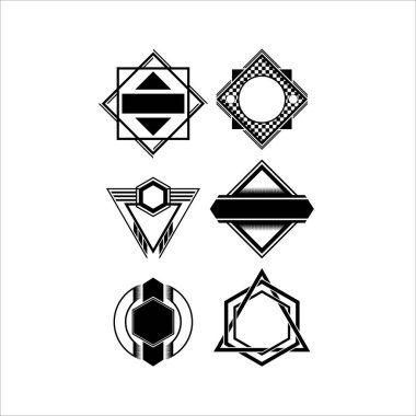 Klasik illüstrasyon vektör logosu tasarımı