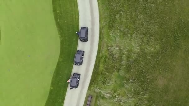 Club Golf Aérien Terrain Golf Partir Hauteur Vol Oiseau Drone — Video