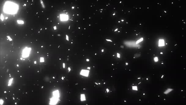 White Confetti Backgound — Stock Video
