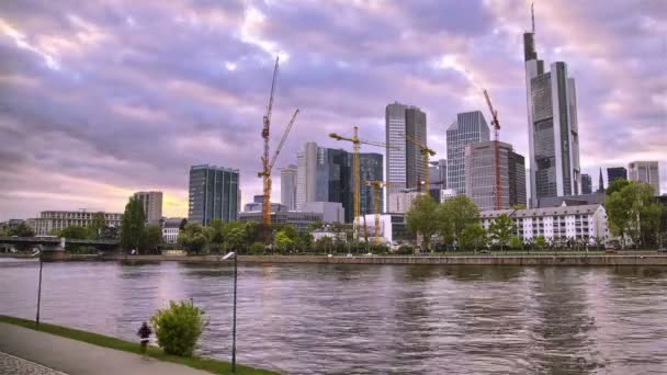 Werkadres Plaats Zonsondergang Landschap — Stockvideo