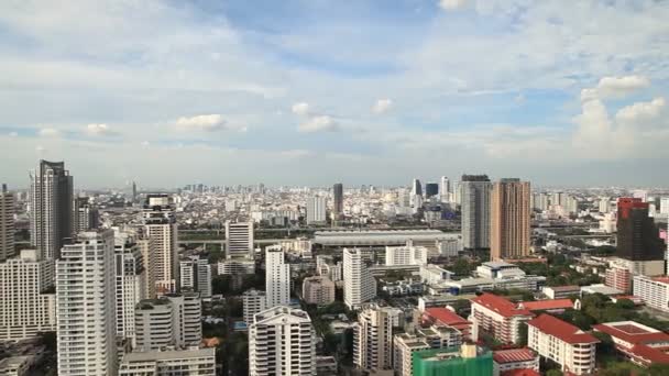 Pan Modern Bangkok City Skyline Day — Stock Video