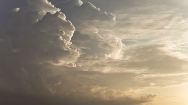 Wolken Close Bij Zonsondergang Timelapse — Stockvideo