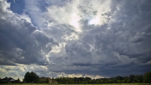 Nuvole Tempesta Arrivo Paesaggio — Video Stock