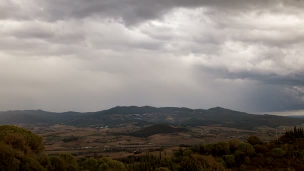 Tempestade Relâmpagos Paisagem — Vídeo de Stock