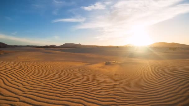 Video Van Zonsondergang Woestijn Landschap — Stockvideo