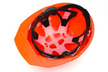 Beyaz arka plan görünümlü sarı miğfer