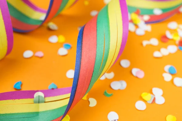 Partij Achtergrond Met Streamers Confetti — Stockfoto