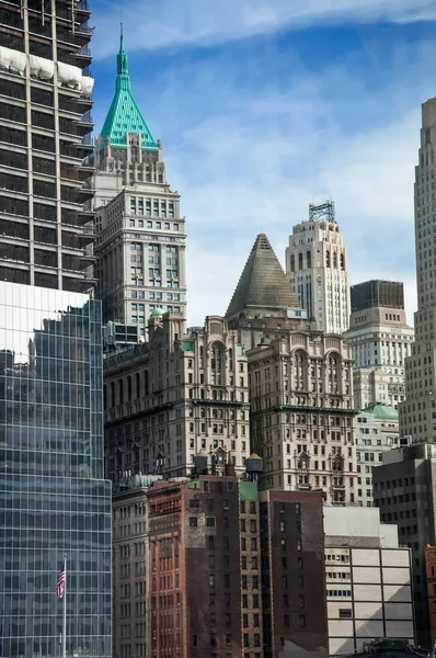 Met Het Oog Wolkenkrabbers Van Manhattan New York City — Stockfoto
