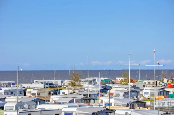 Vista Sobre Camping Mar Del Norte — Foto de Stock