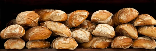 Many Loaves Bread Waiting Selling — Stock Photo, Image