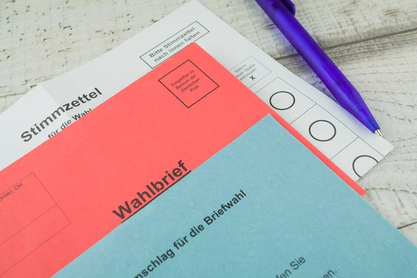 Választás Felek Németországban Levél Válogatott Dokumentumok Dokumentumok — Stock Fotó