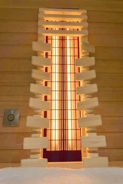Backlight in a privat infrared sauna