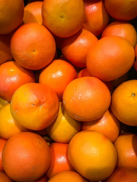 Many Fresh Mandarins Close — Stock Photo, Image