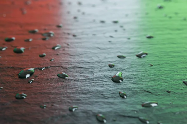 Red Green White Lights Wet Asphalt Night — Stock Photo, Image