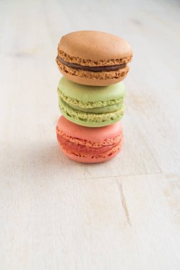 Lezzetli macarons yığını 