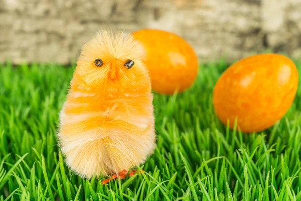 Oranžové Barevné Kuře Velikonoční Vajíčka — Stock fotografie