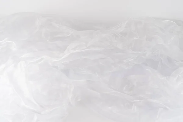 Crinckle White Fabric Background — Stock Photo, Image