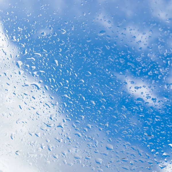 Blue Sky Clouds Water Drops — Stock Photo, Image